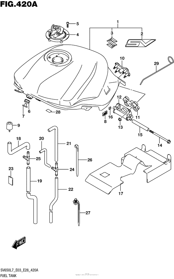 Fuel Tank (Ykv)  (Sv650L7 E03)