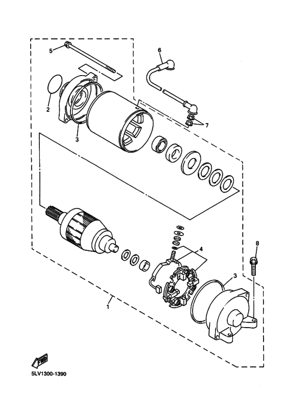 FZS1000 Стартерный мотор