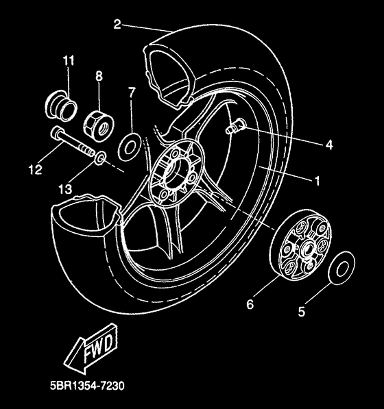 YQ50 Переднее колесо