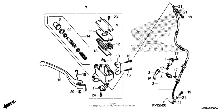 Front brake master cylinder (1)