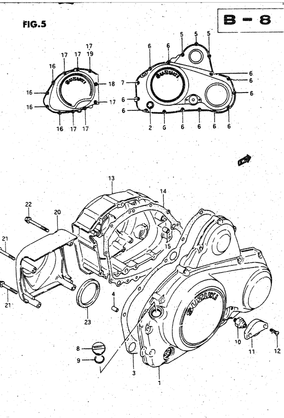 Crankcase cover ass`y  (v