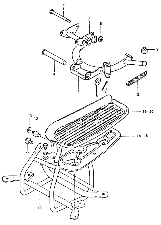 Center stand - footrest