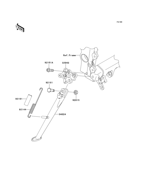 ZX600 Подножка
