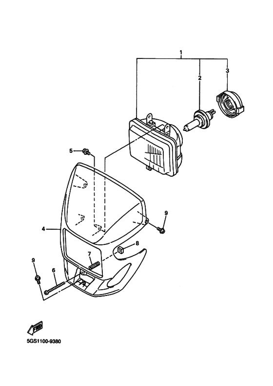 WR400F WR400FL Phare