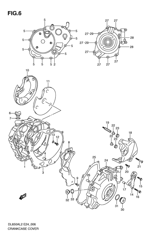 Crankcase cover ass`y  (v