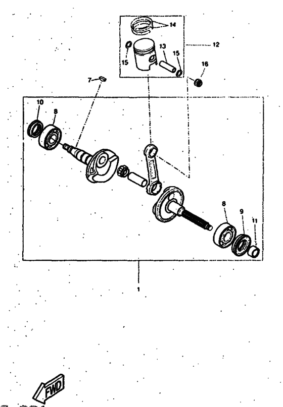 CW50RS Коленчатый вал и Поршень