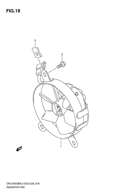 DR-Z400 Радиатор fan