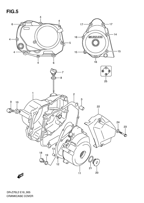 Crankcase cover ass`y  (v