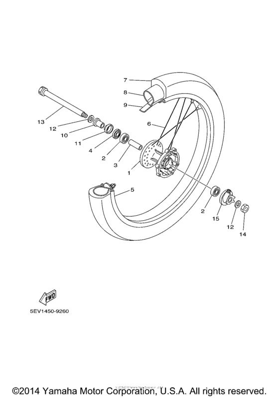 XT225S Переднее колесо