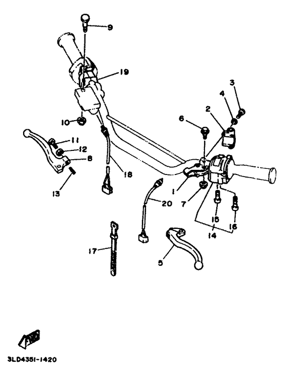 Handle switch. lever