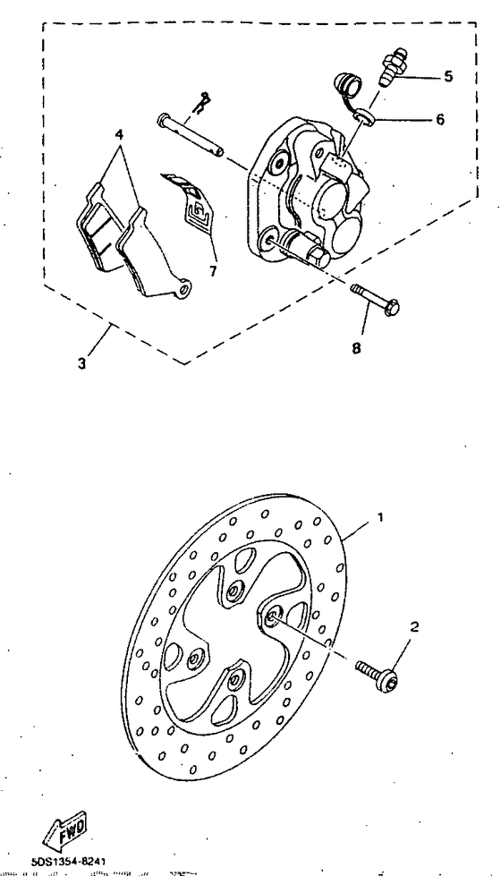 YP125 Front brake. caliper