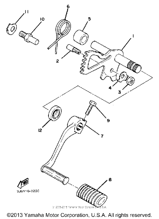 Shift shaft pedal