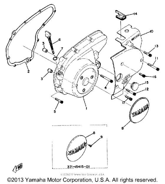 Crankcase cover left