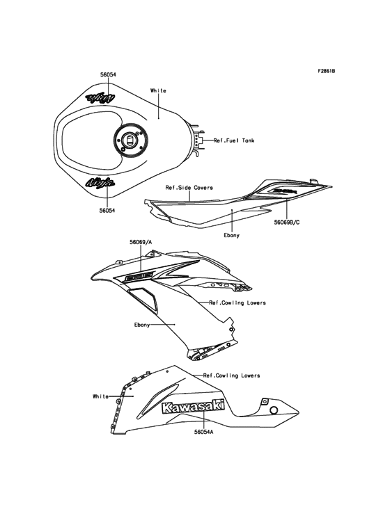 ZX636 Decals(P.F.S.White)