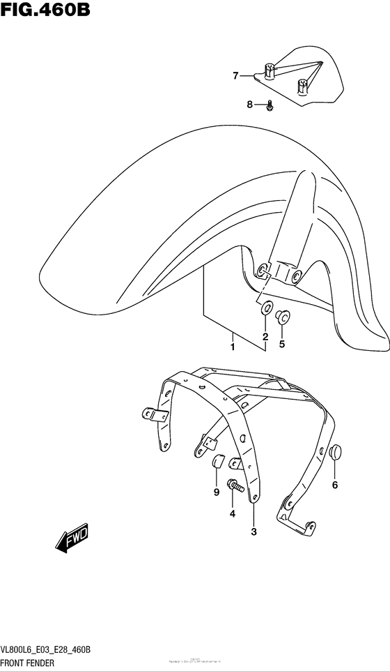 VL800 Front Fender (Vl800L6 E28)