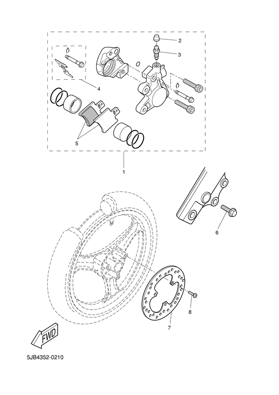 YH50 Передний суппорт