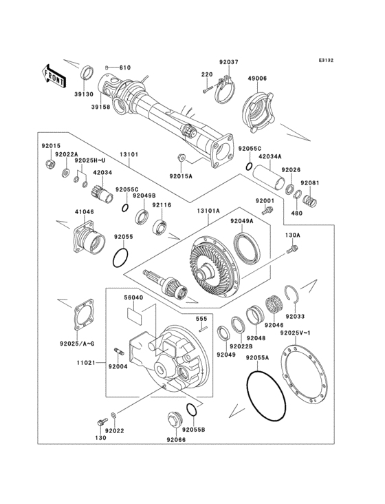 Drive shaft/final gear(1/2)