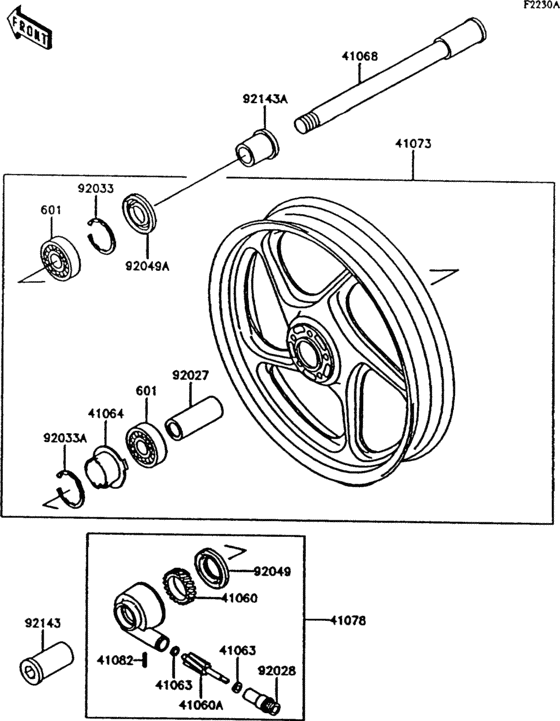 ZG1000 Front wheel(zg1000-a9)