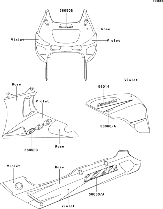 Decals(violet/rose)(zx600-e1)