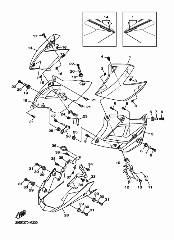 XJ6NA Боковые обтекатели 2