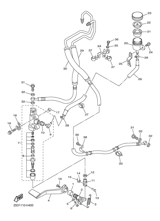 VMX17 Задний торм цилиндр