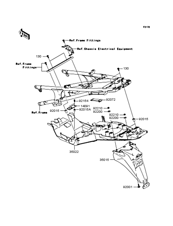 ZG1400 Задний бампер