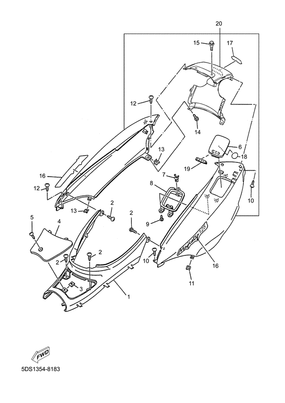 YP125 Боковые обтекатели