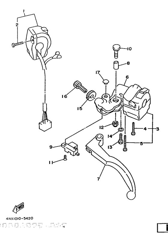 Handle switch. lever