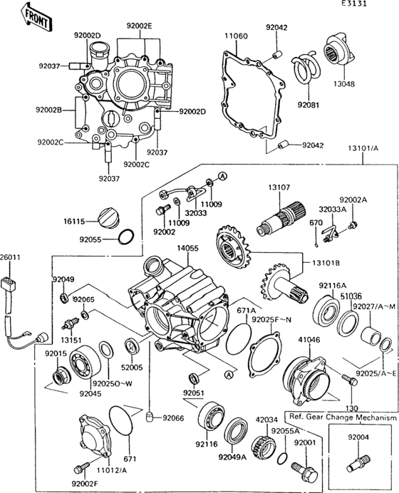 Front bevel gear(1/3)
