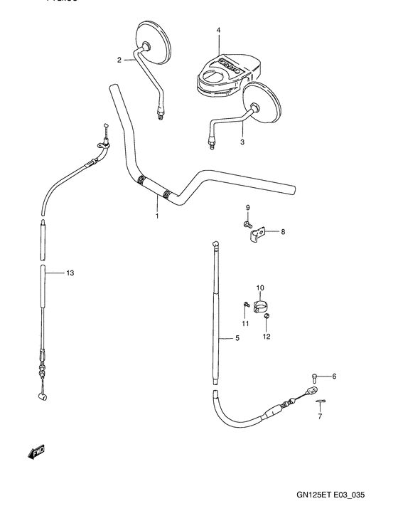 Handlebar - front cable