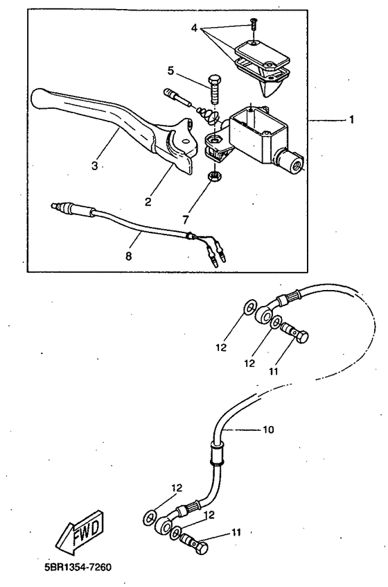 YQ50 Главный тормозной цилиндр