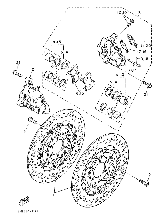 Front brake. caliper