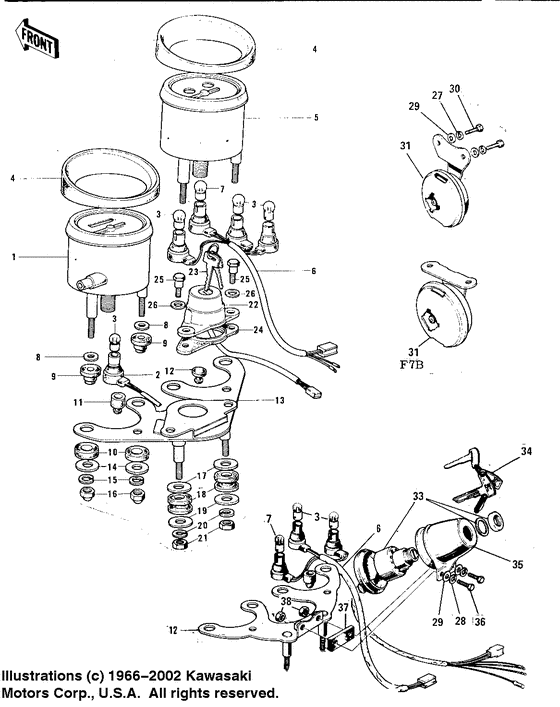 Meters/ignition switch