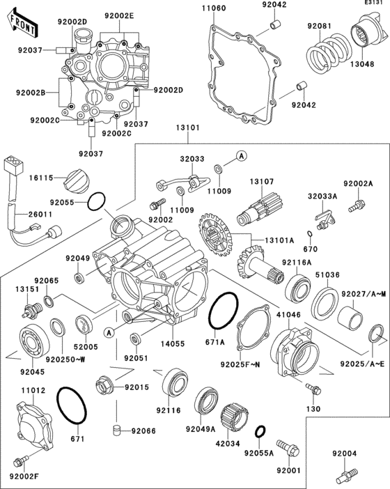 Front bevel gear(1/3)