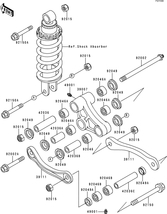 ZX600 Задняя подвеска