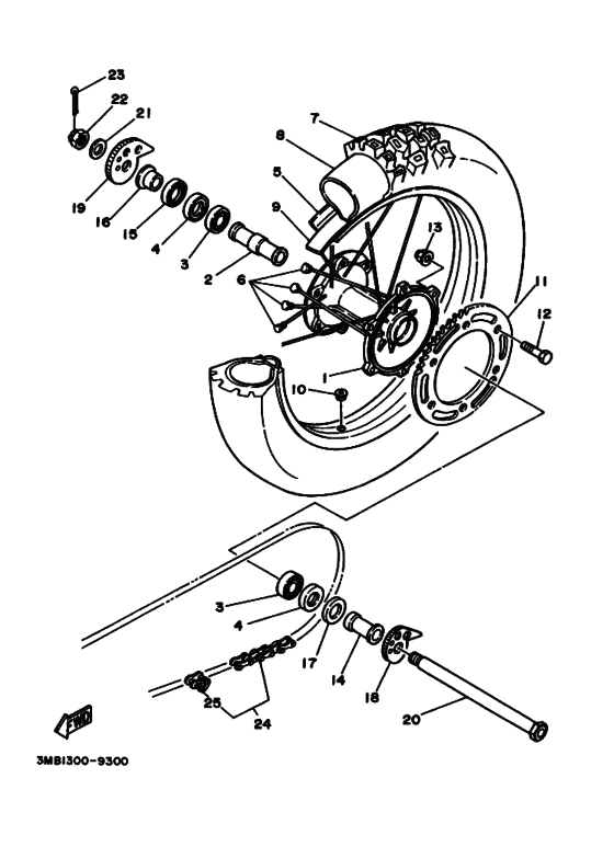  Rear wheel complete assy
