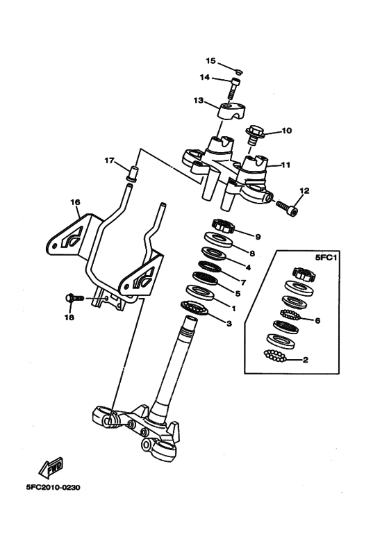 Nutsteering stem