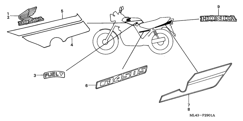 CB450S Stripe / mark