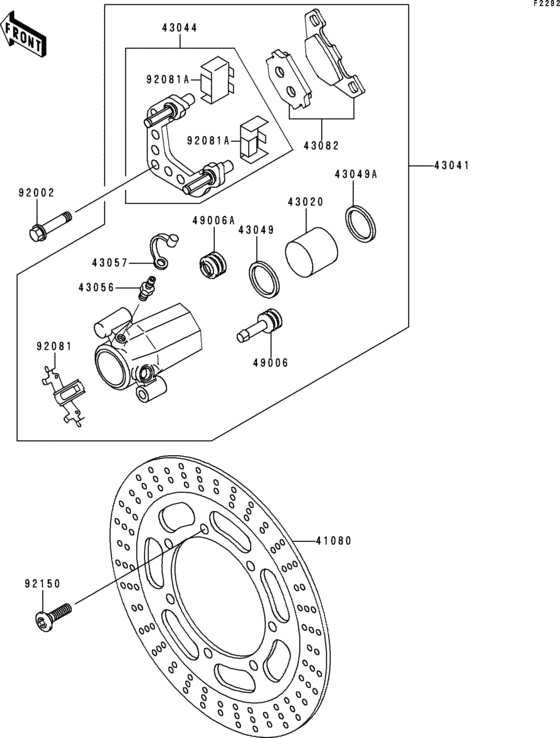 VN800 Передний тормоз