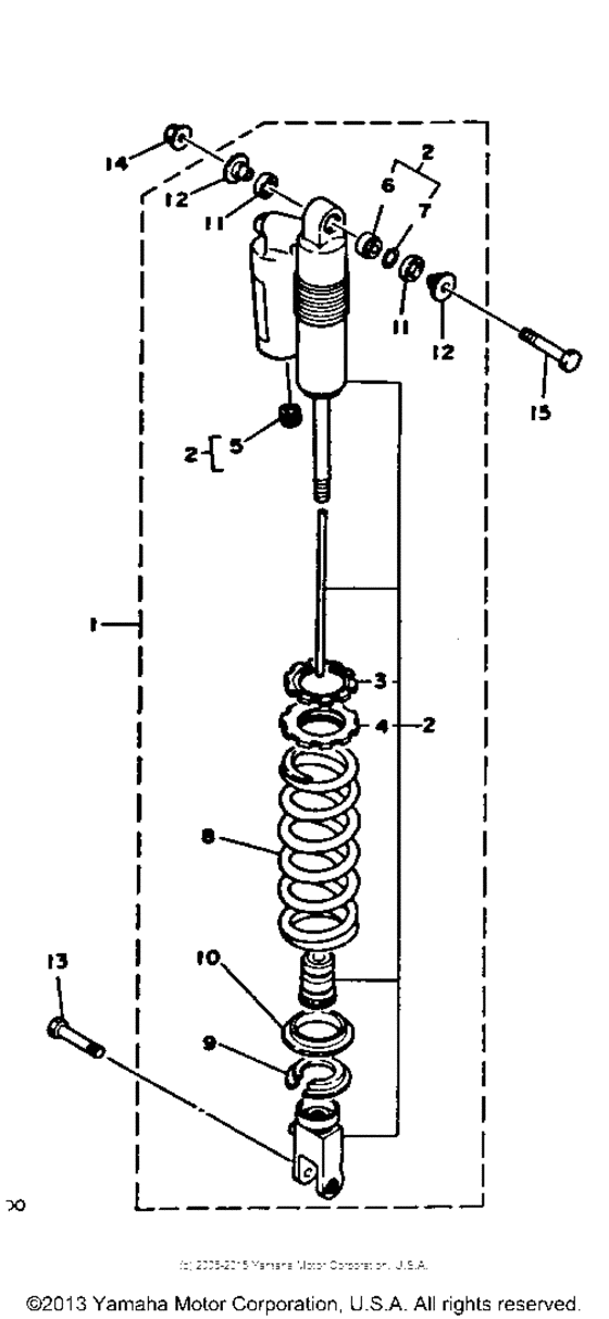 YZ250B1 Амортизаторы задние