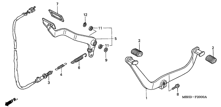 Brake pedal assy