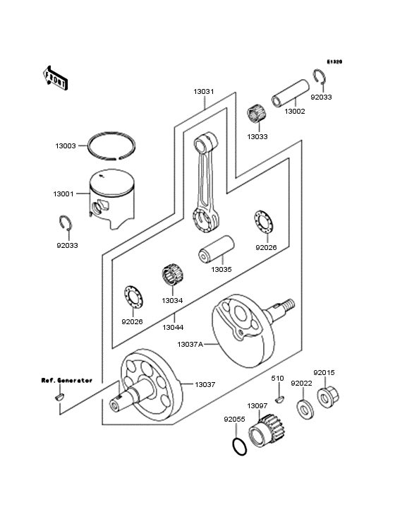 Crankshaft/piston