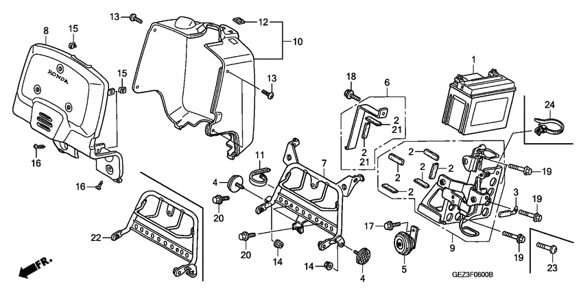 Front cover/battery