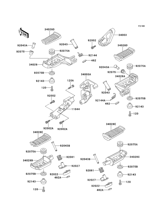 ZG1000 Подножки