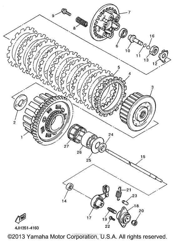 YZF600RH Сцепление