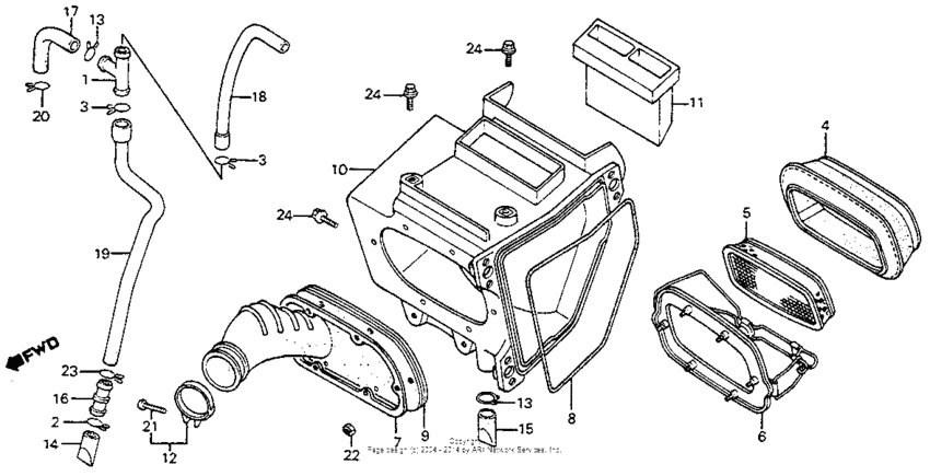 XR350R Air cleaner 85