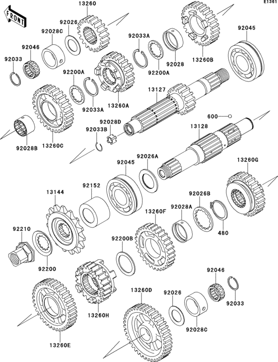 EJ650 Трансмиссия