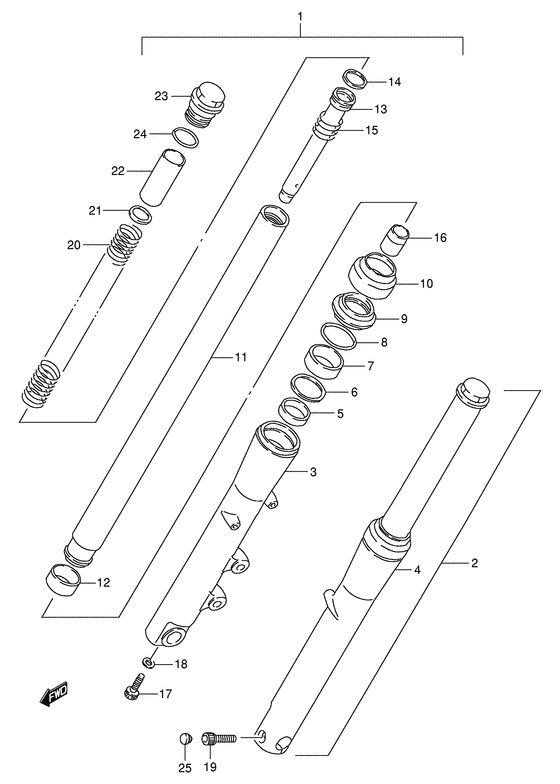 VS800 Вилка передней оси
