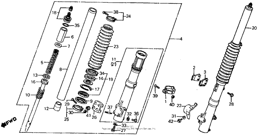 Front shock absorber 84