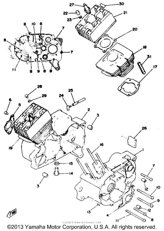 Crankcase cylinder